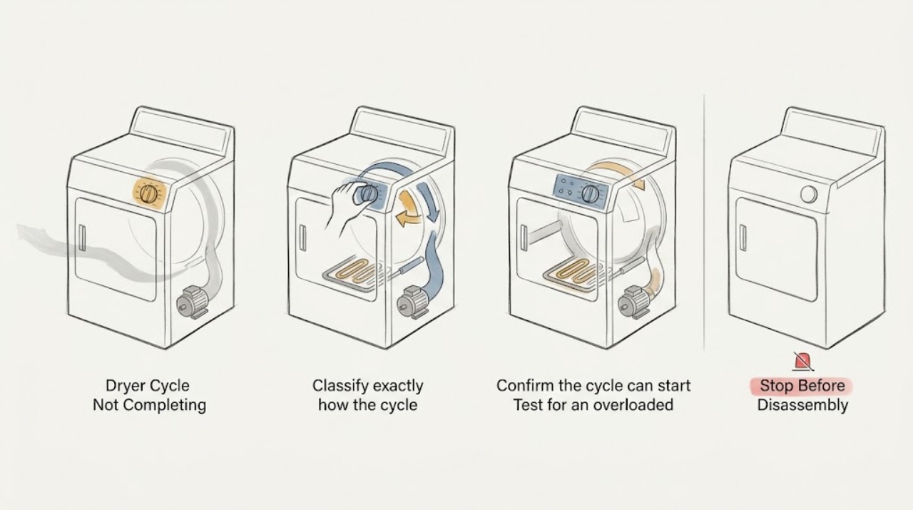 Dryer Cycle Not Completing