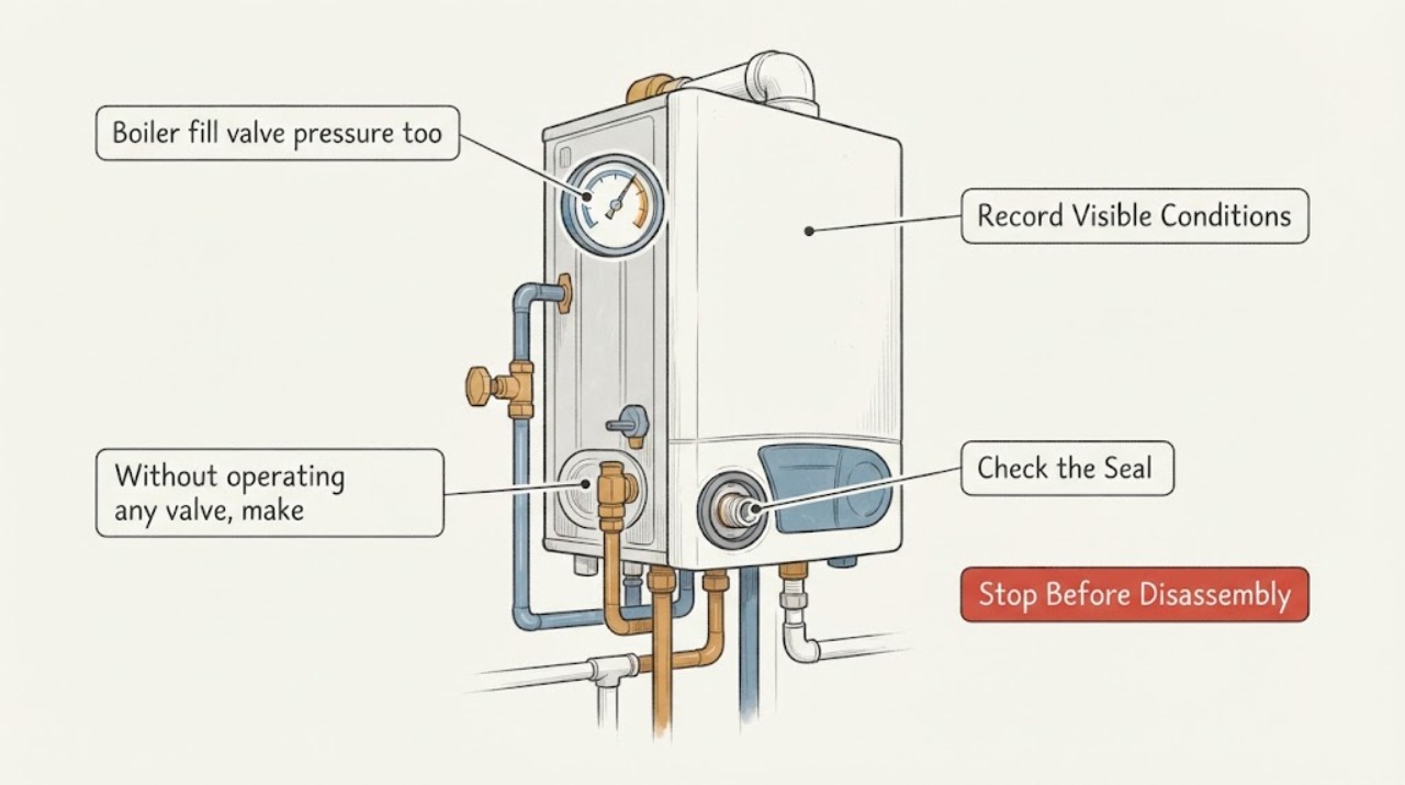 Boiler fill valve pressure too