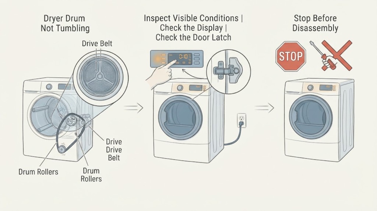 Dryer Drum Not Tumbling