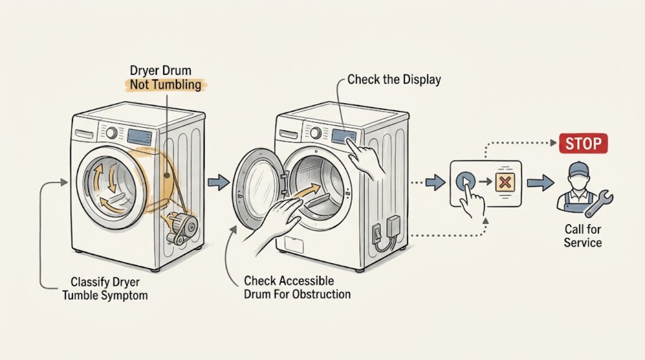 Dryer Drum Not Tumbling