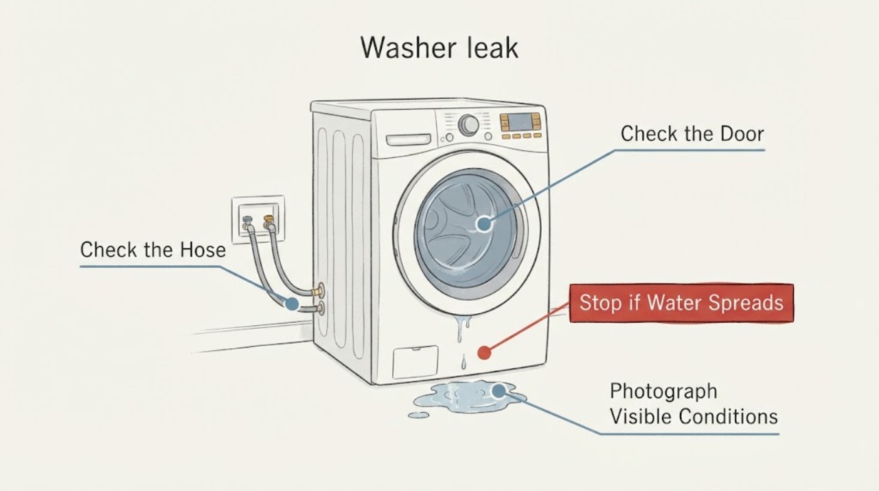 Washer leak