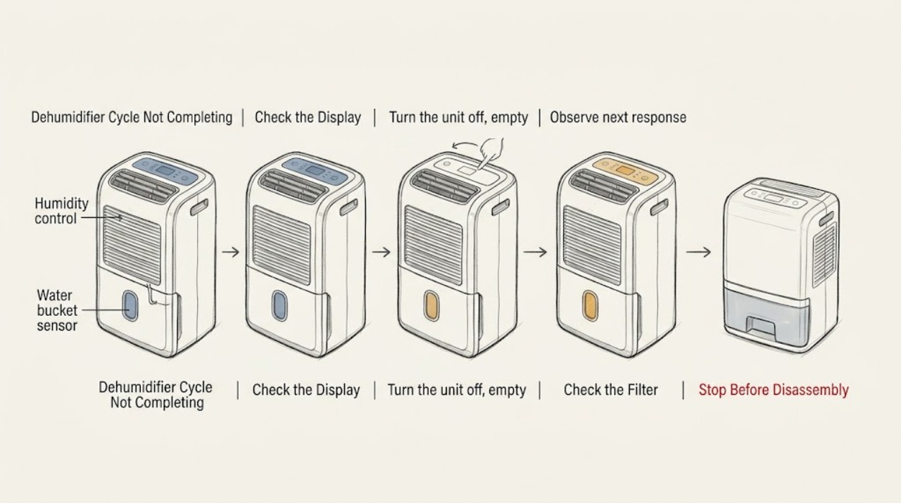 Dehumidifier Cycle Not Completing