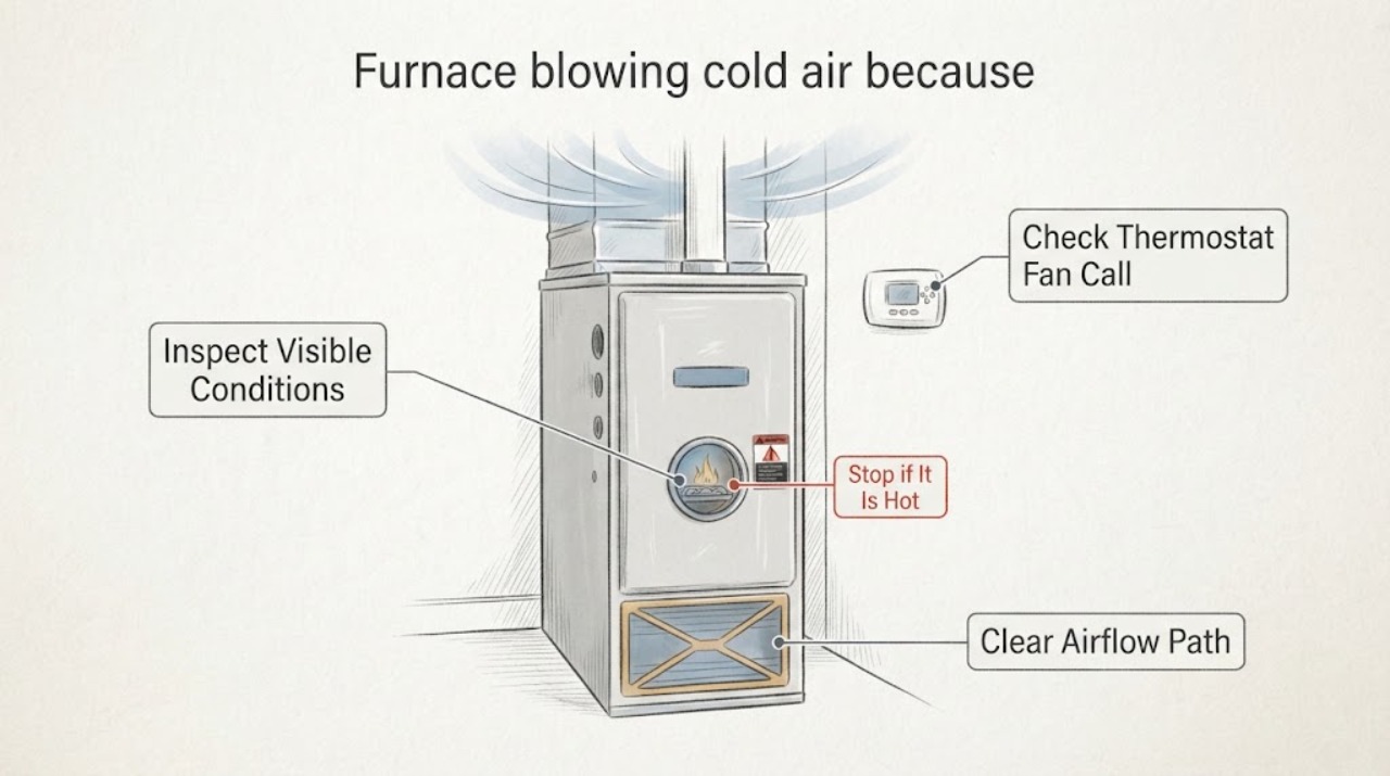 Furnace blowing cold air because