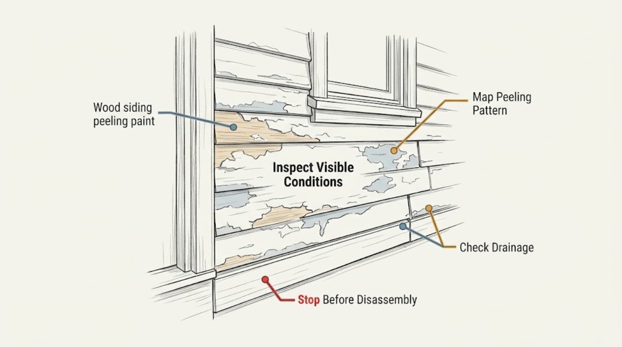 Wood siding peeling paint
