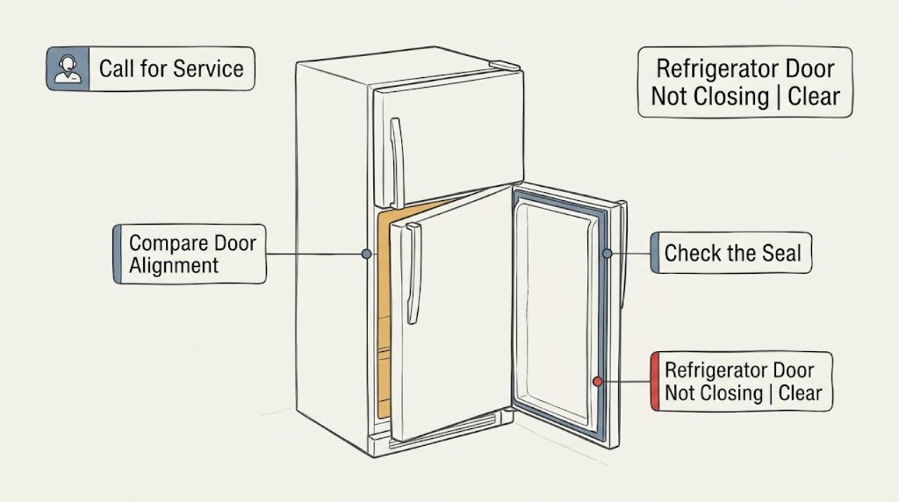 Refrigerator Door Not Closing