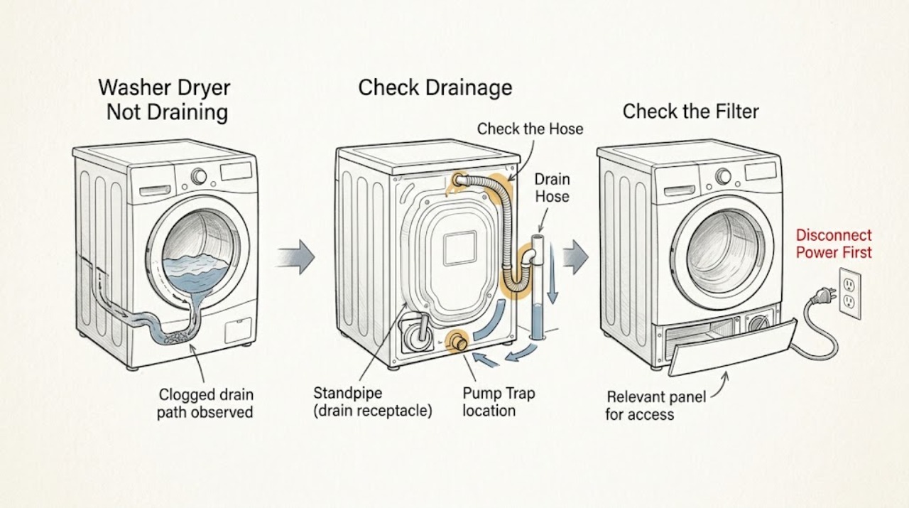 Washer Dryer Not Draining
