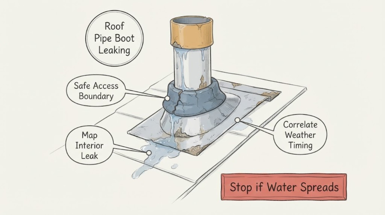 Roof Pipe Boot Leaking