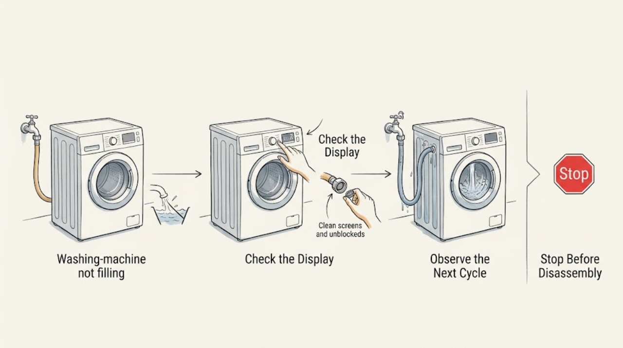 Washing-machine not filling