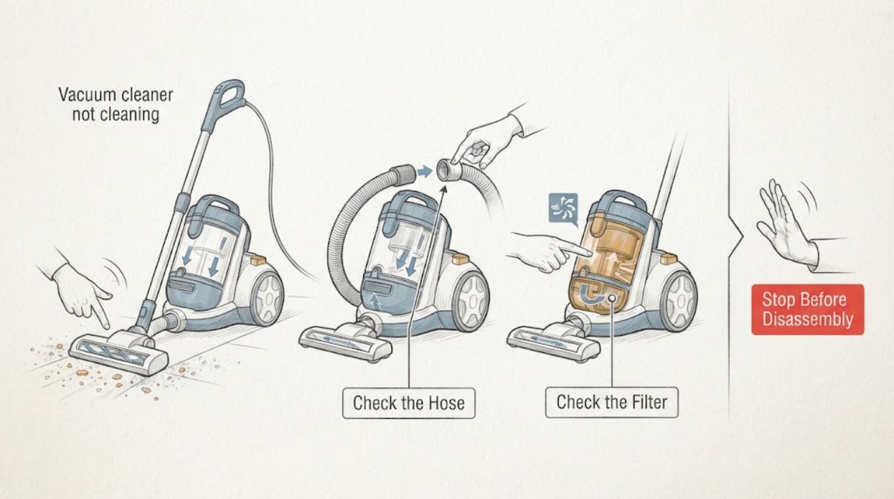 Vacuum cleaner not cleaning