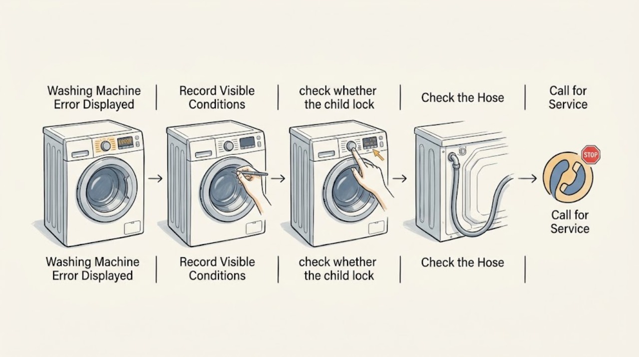 Washing Machine Error Displayed