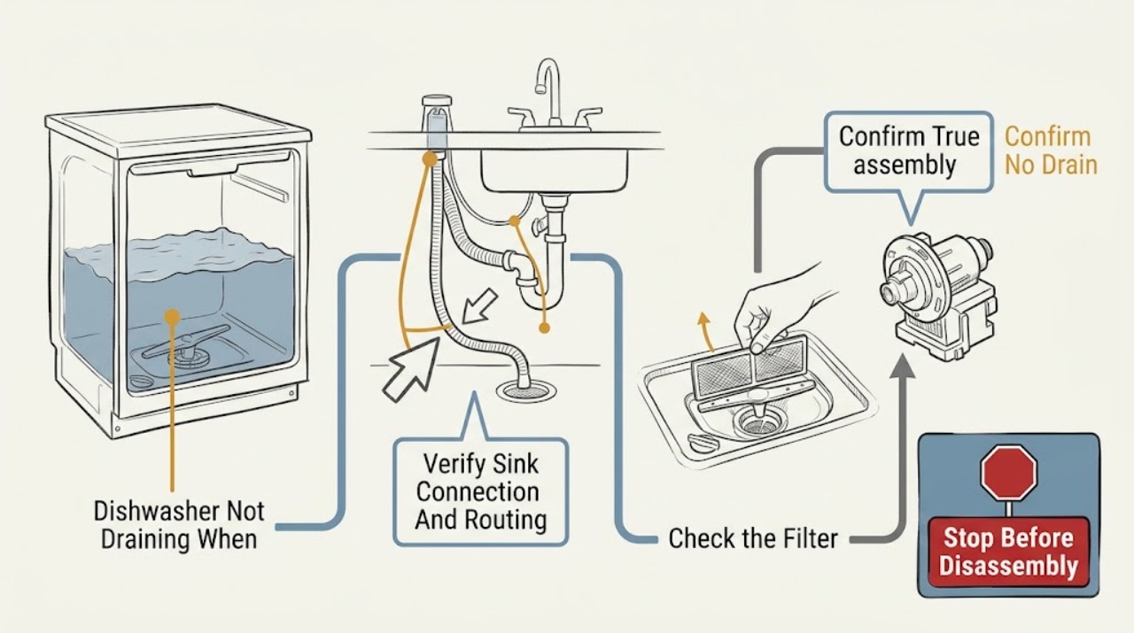 Dishwasher Not Draining When