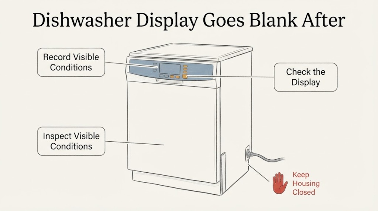 Dishwasher Display Goes Blank After