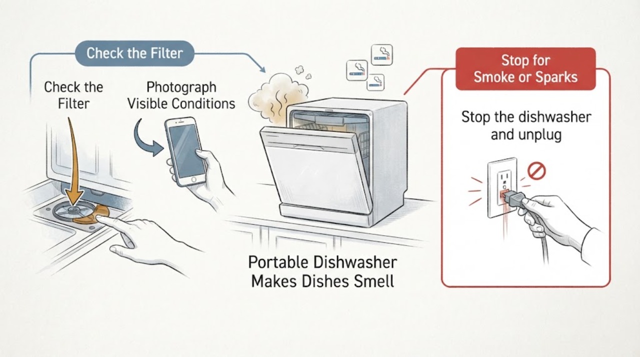 Portable Dishwasher Makes Dishes Smell