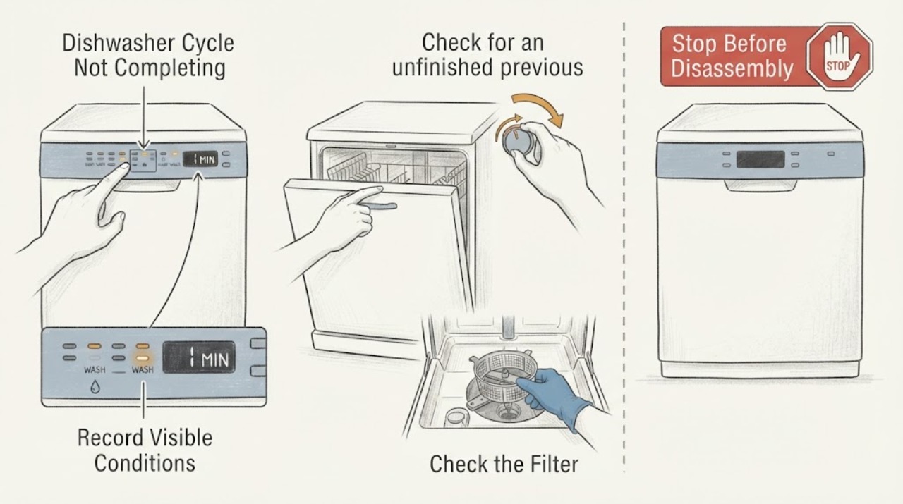 Dishwasher Cycle Not Completing