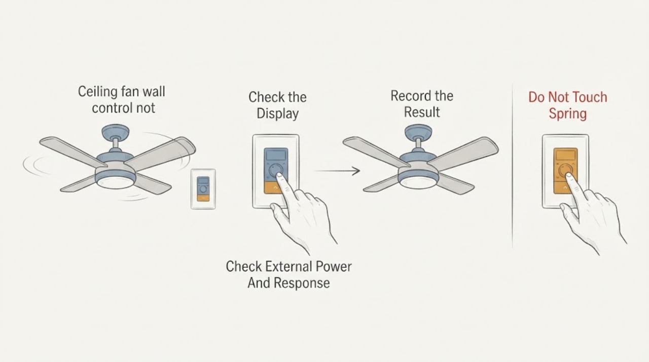 Ceiling fan wall control not