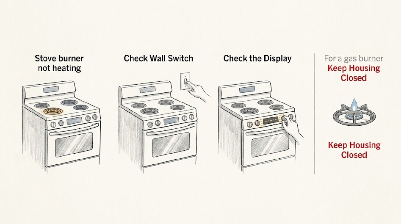 Stove burner not heating