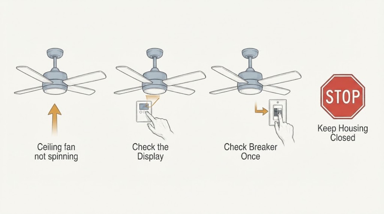Ceiling fan not spinning
