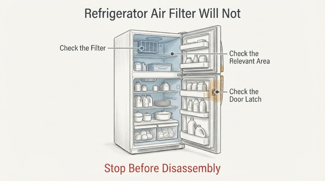 Refrigerator Air Filter Will Not