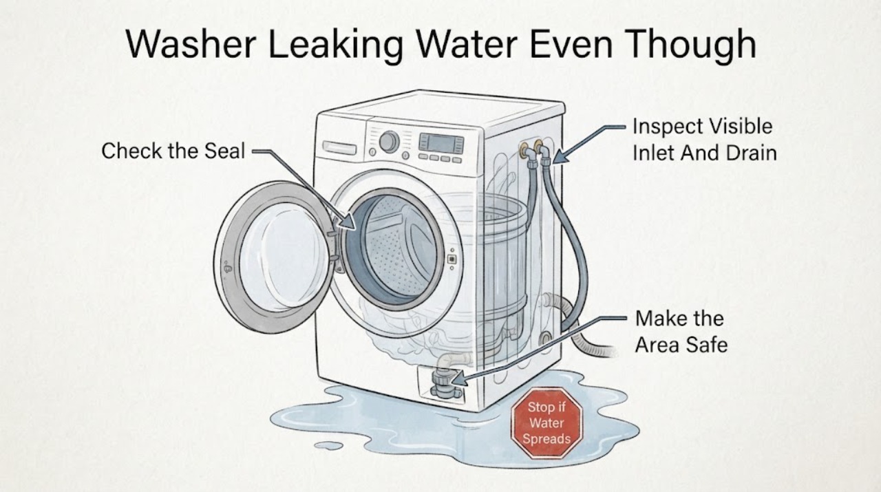 Washer Leaking Water Even Though