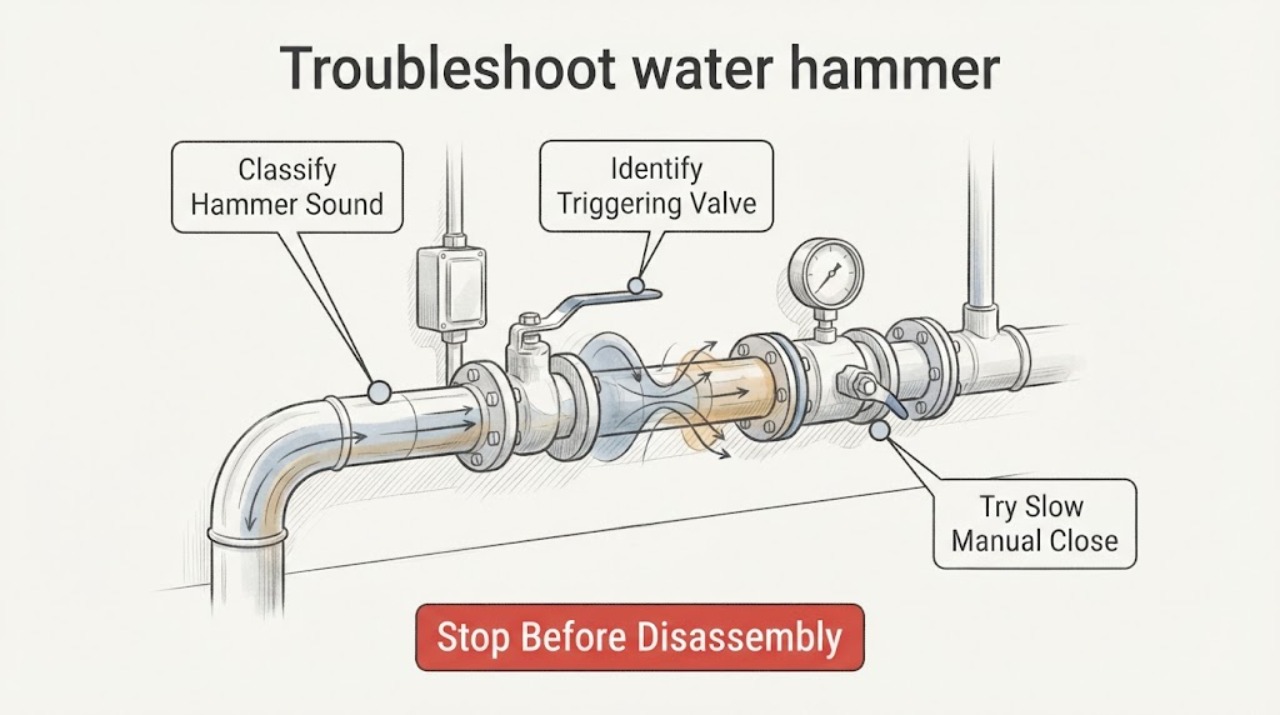 Troubleshoot water hammer
