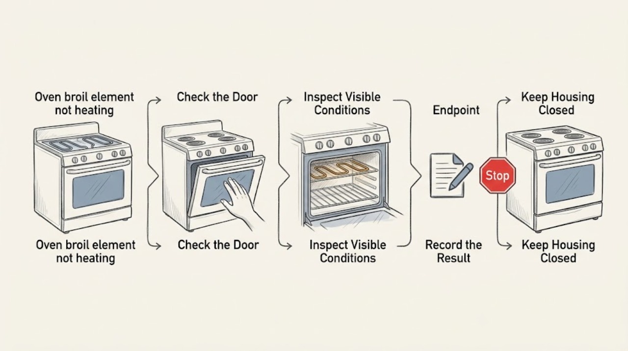 Oven broil element not heating