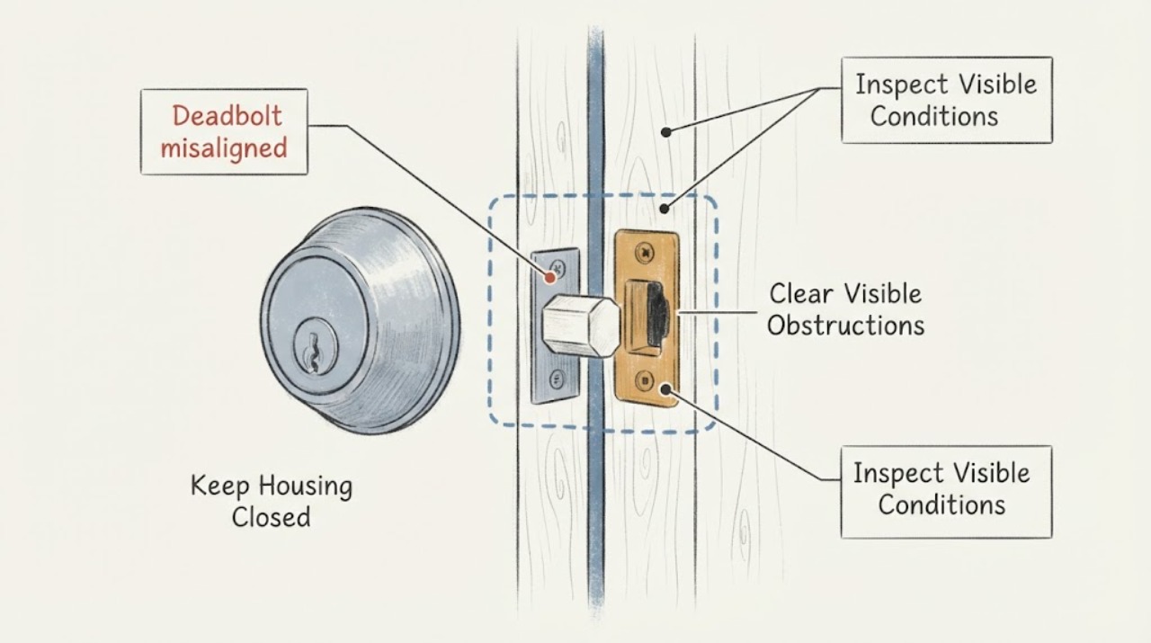 Deadbolt misaligned