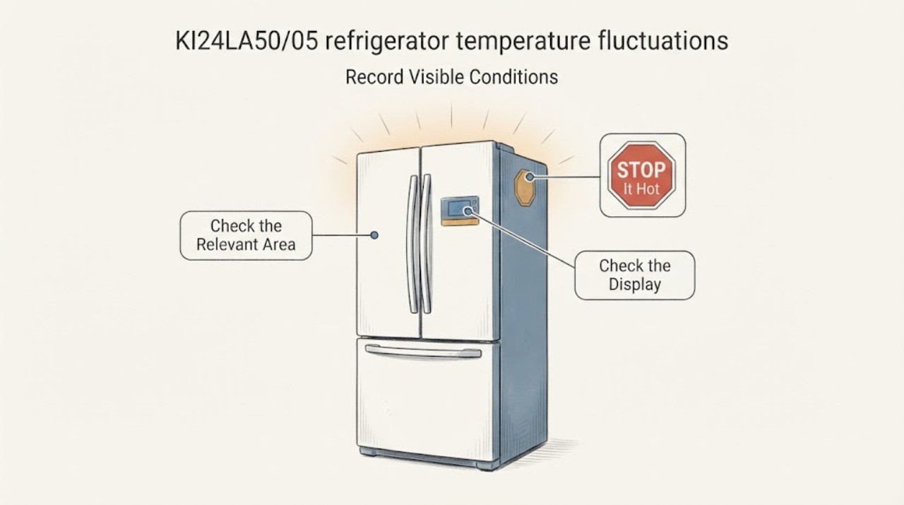 KI24LA50/05 refrigerator temperature fluctuations