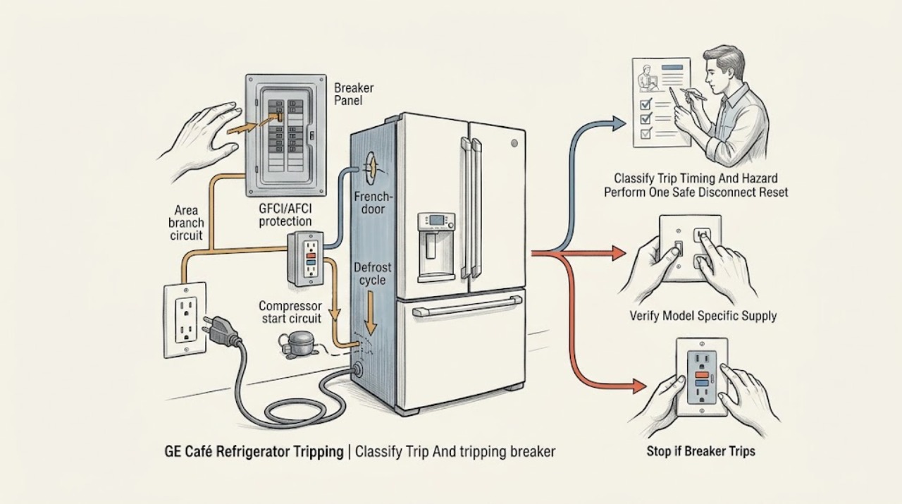 GE Café Refrigerator Tripping