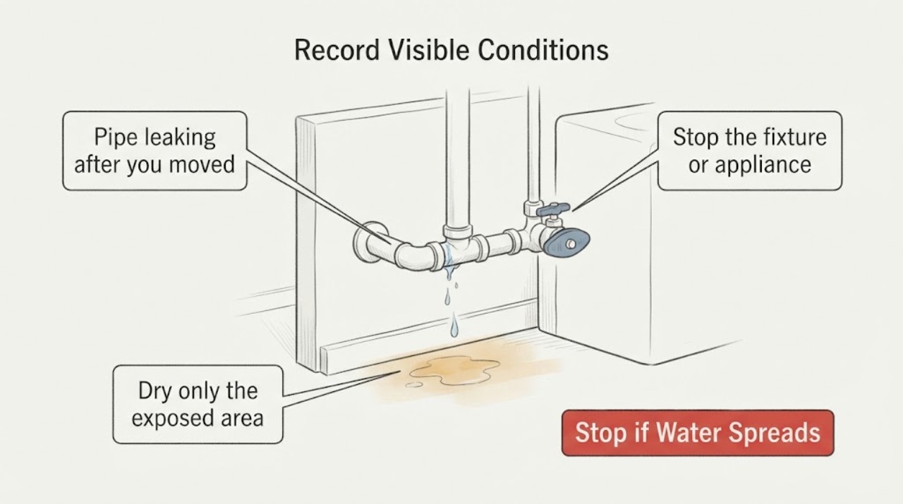 Pipe leaking after you moved