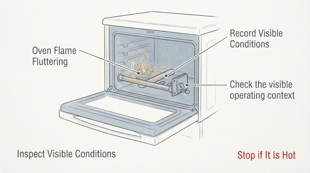 Oven Flame Fluttering
