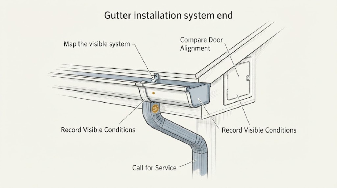 Gutter installation system end