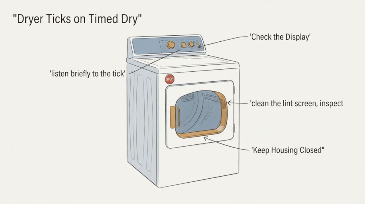 Dryer Ticks on Timed Dry