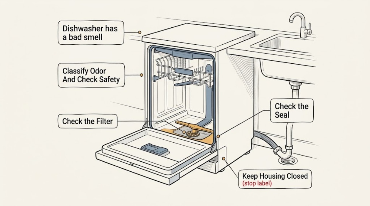 Dishwasher has a bad smell