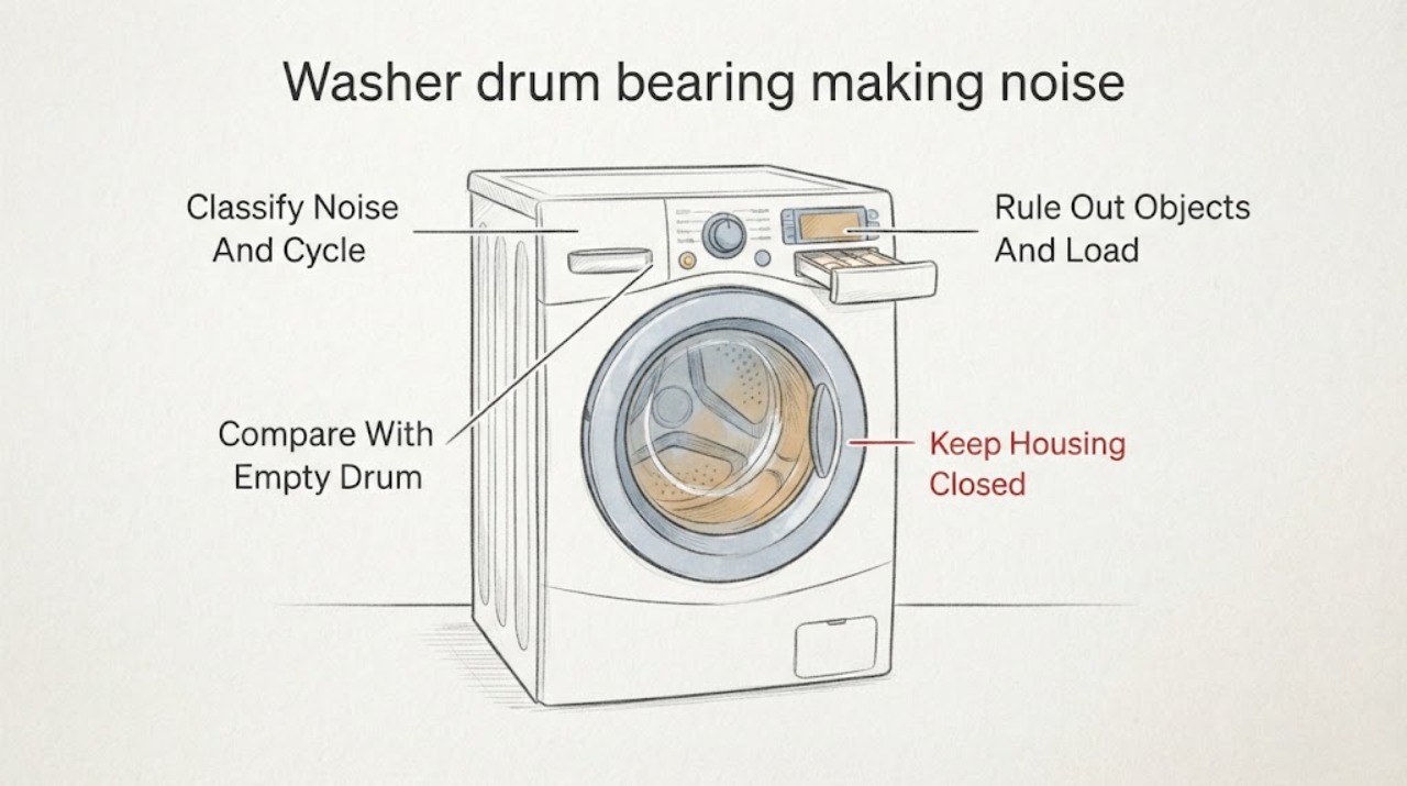 Washer drum bearing making noise