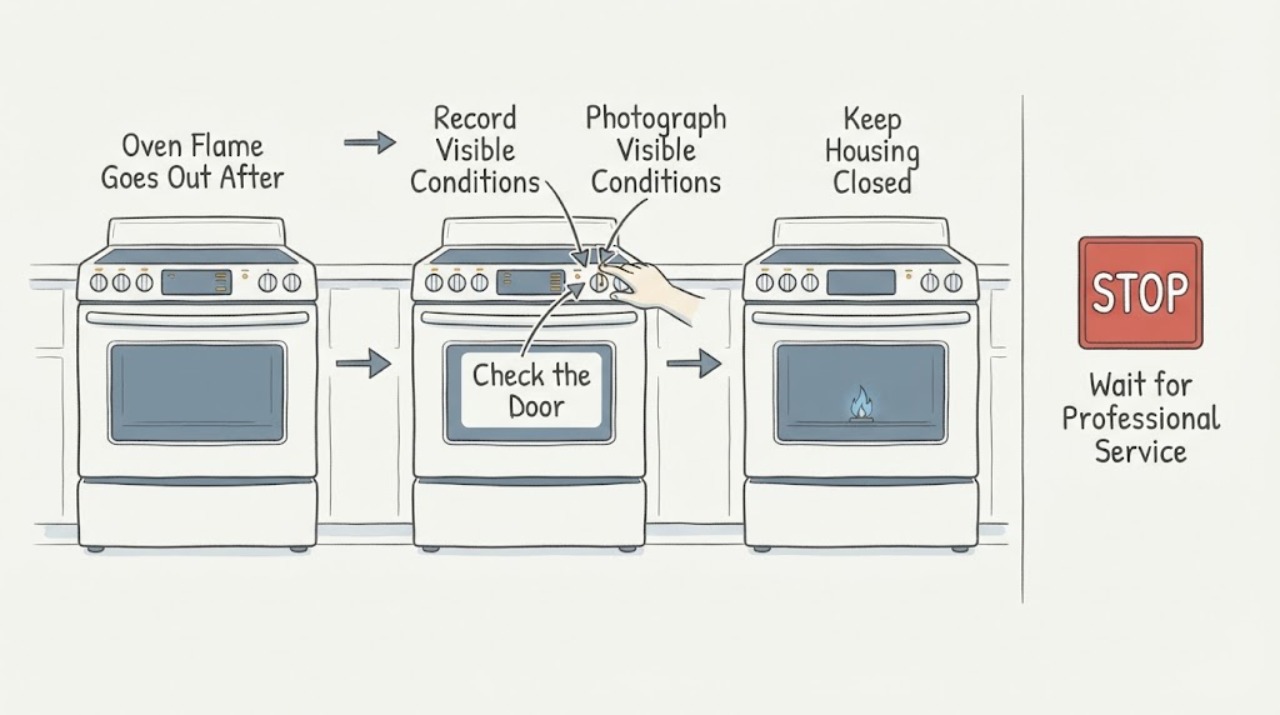 Oven Flame Goes Out After