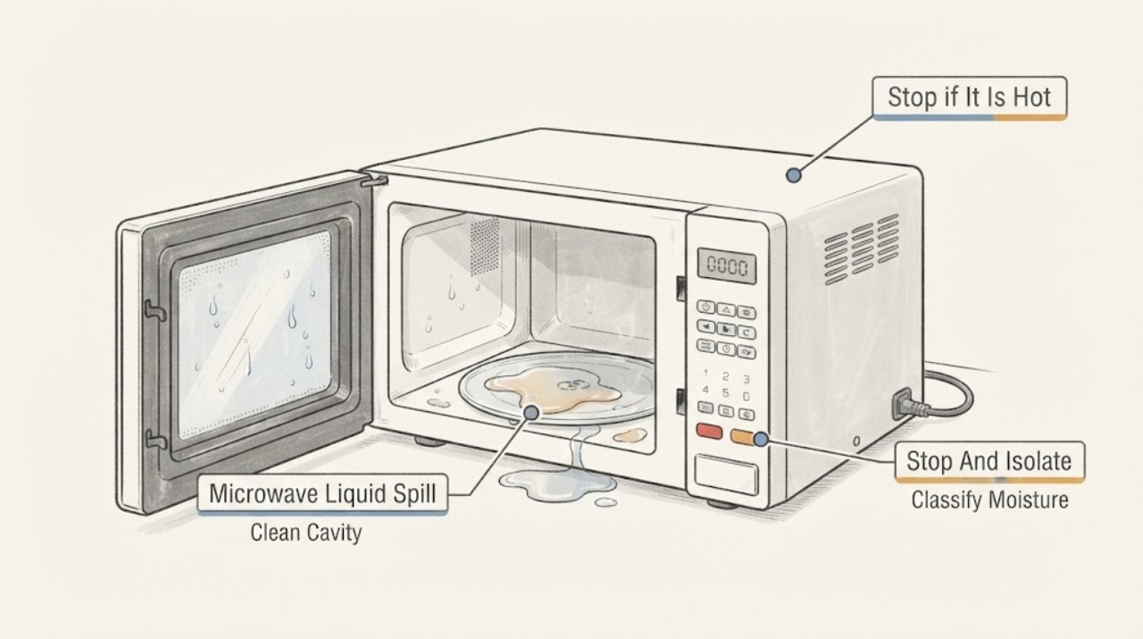 Microwave Liquid Spill