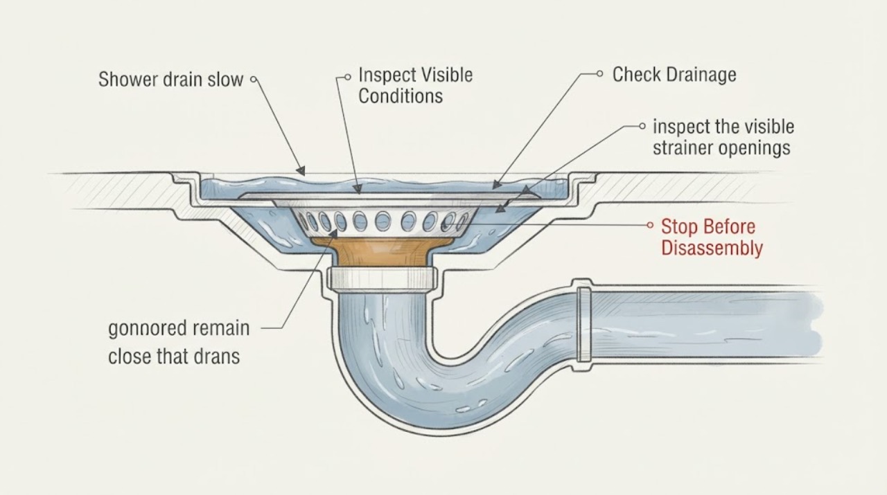 Shower drain slow