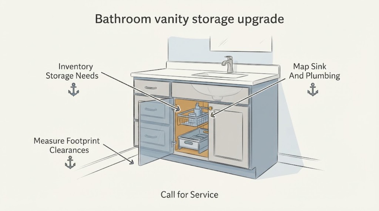 Bathroom vanity storage upgrade