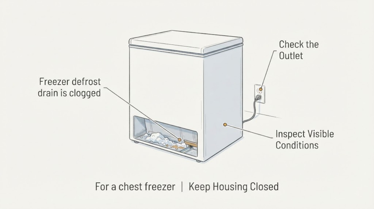 Freezer defrost drain is clogged