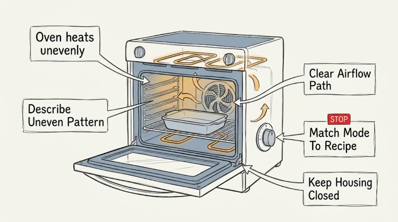 Oven heats unevenly