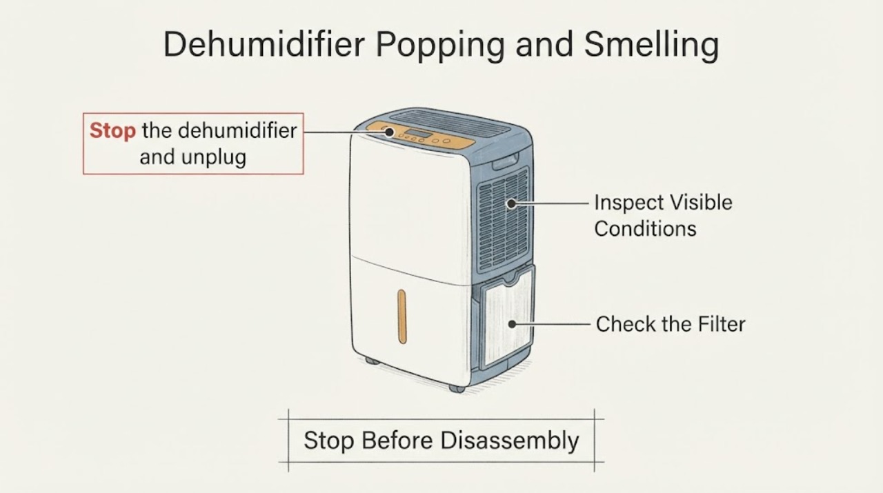 Dehumidifier Popping and Smelling