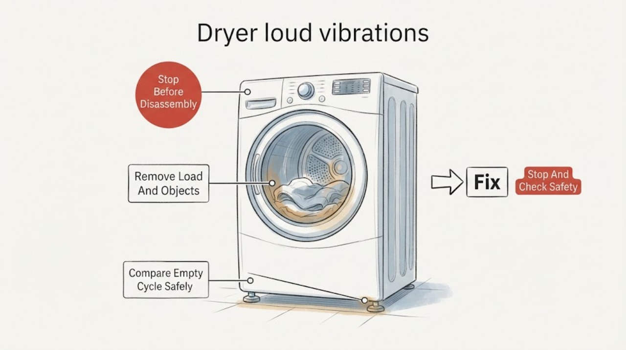 Dryer loud vibrations | Fix