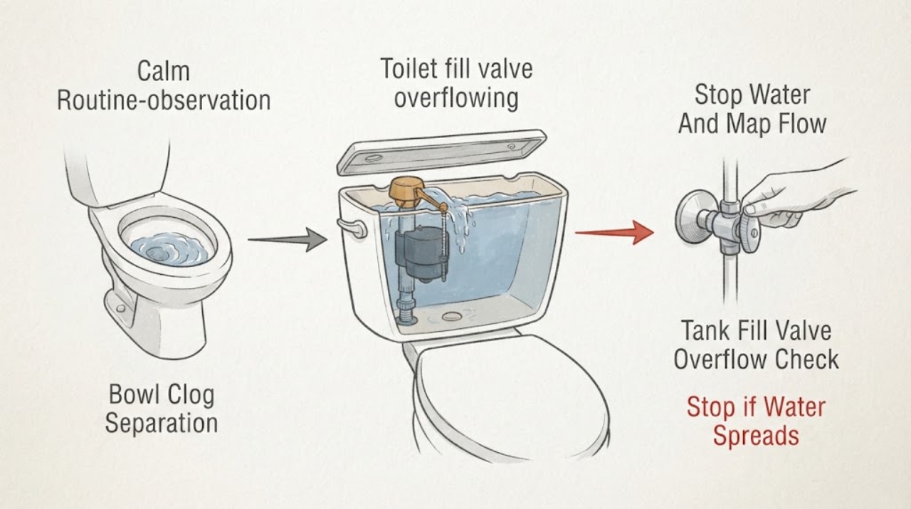 Toilet fill valve overflowing