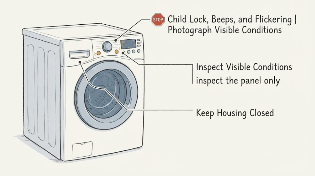 Child Lock, Beeps, and Flickering