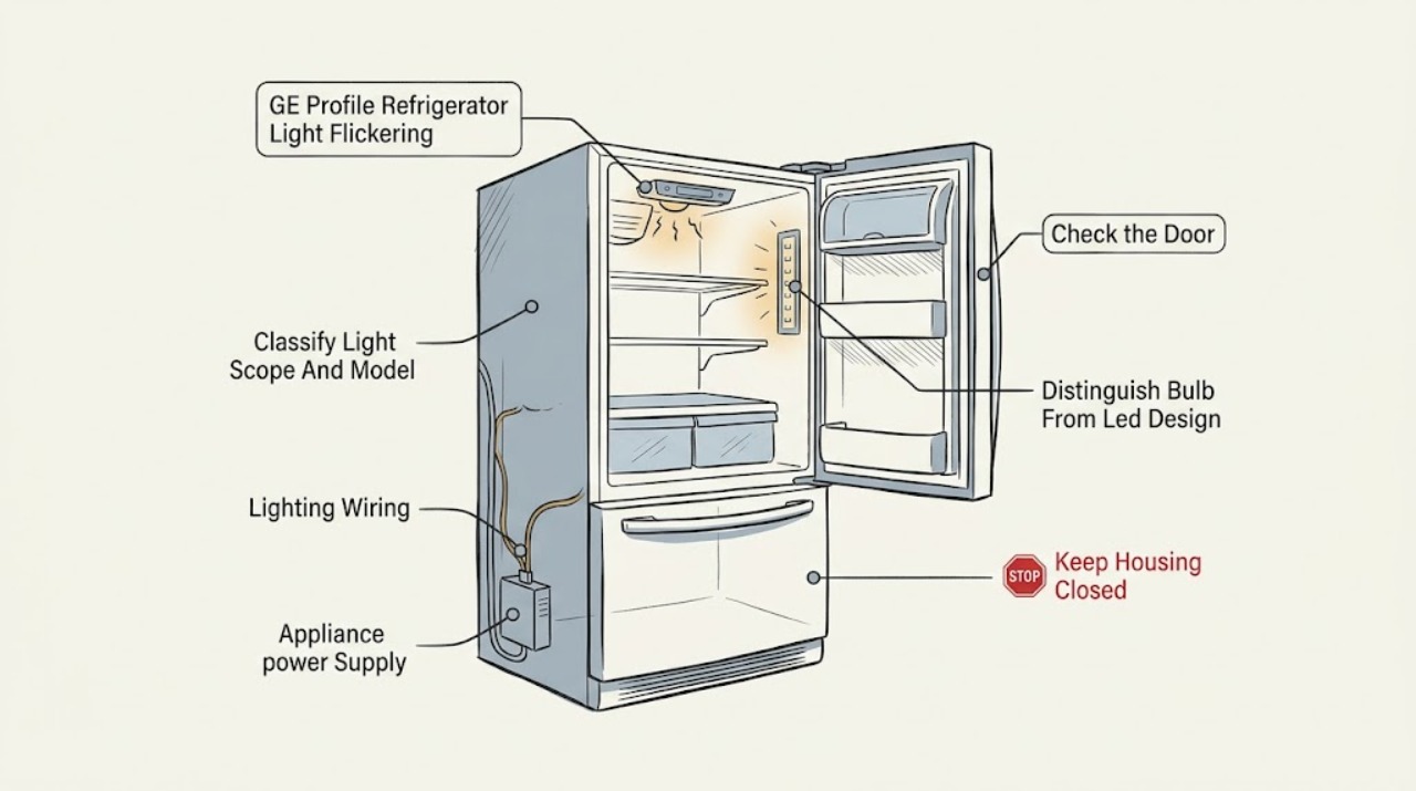 GE Profile Refrigerator Light Flickering