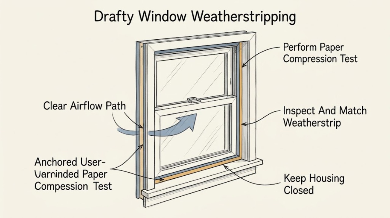 Drafty Window Weatherstripping