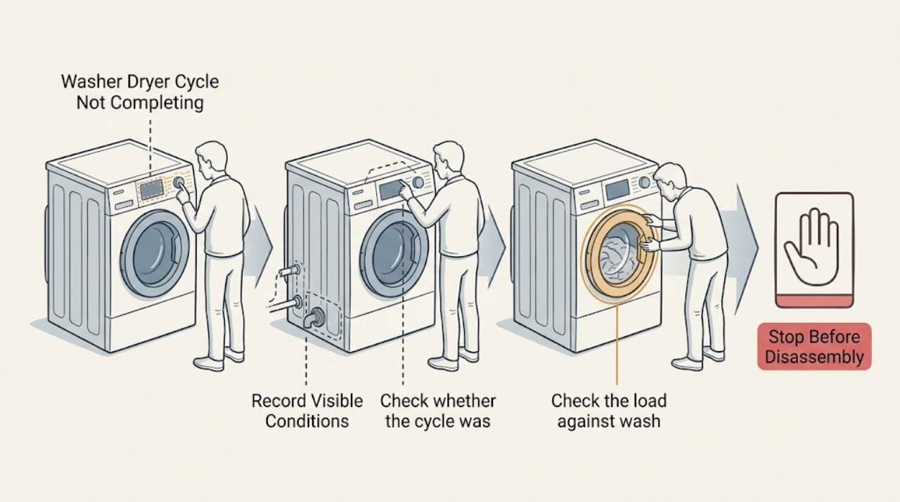 Washer Dryer Cycle Not Completing