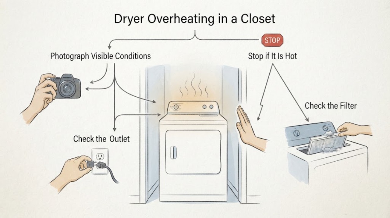 Dryer Overheating in a Closet
