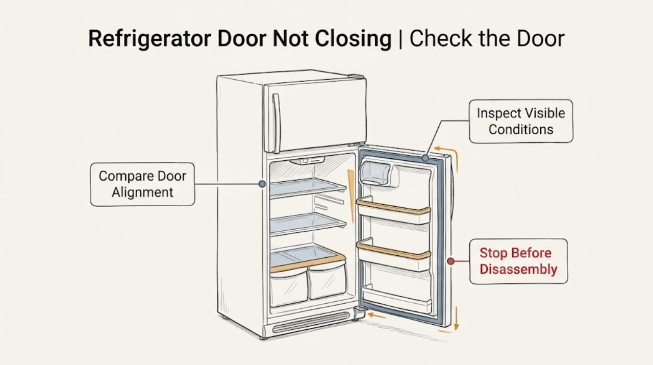 Refrigerator Door Not Closing