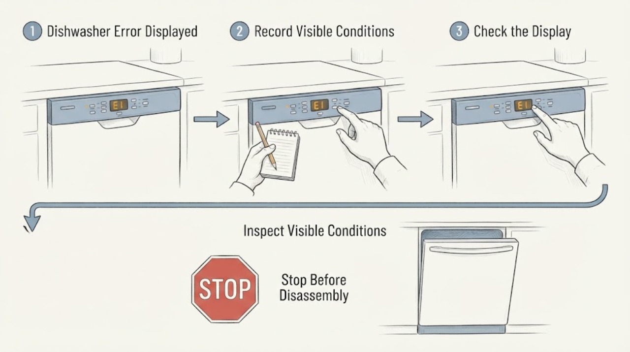 Dishwasher Error Displayed